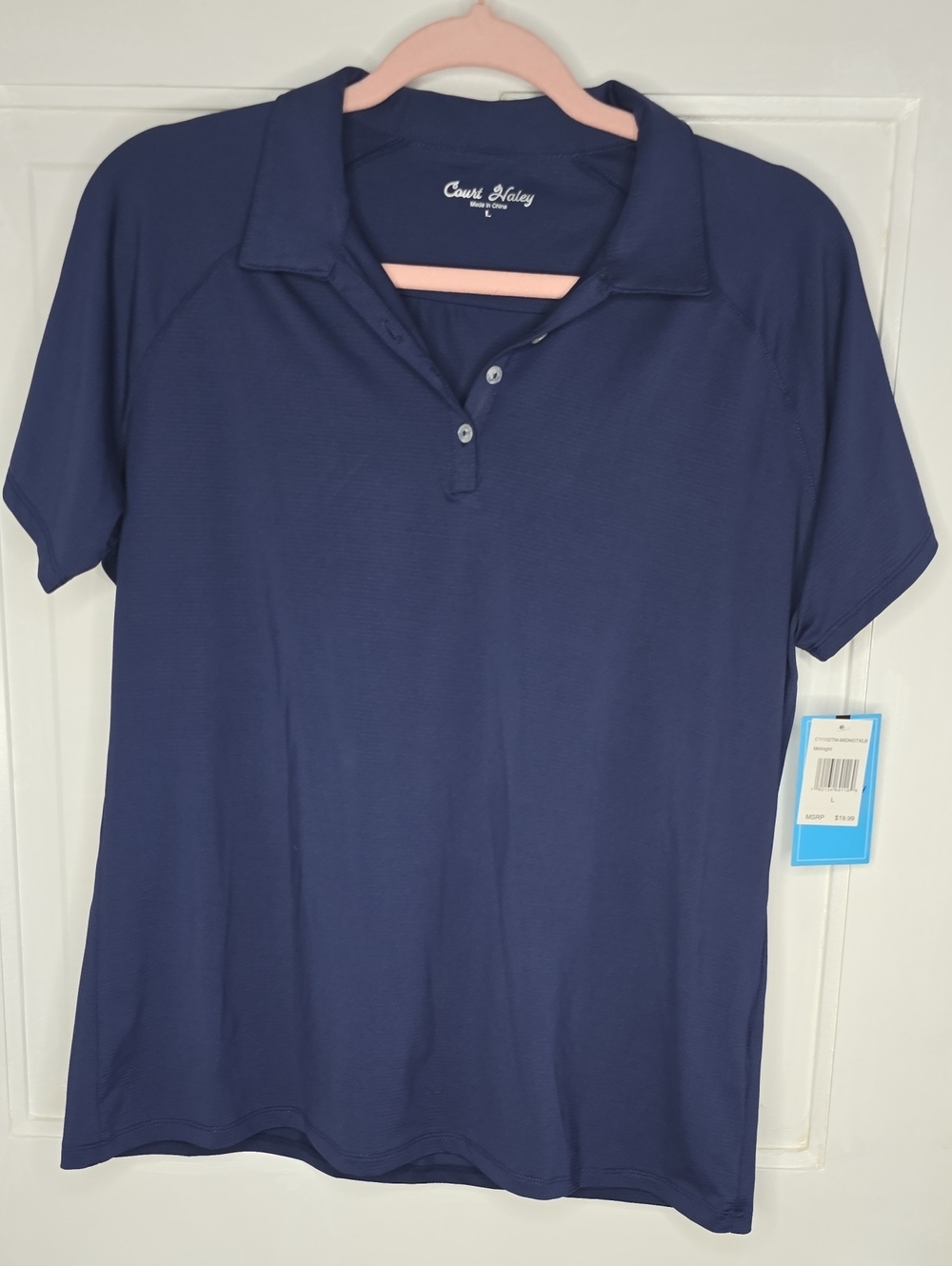 crown & ivy Navy Short-Sleeve Polo Shirt